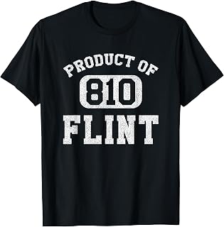 Flint Michigan Vintage Retro Area Code T-Shirt