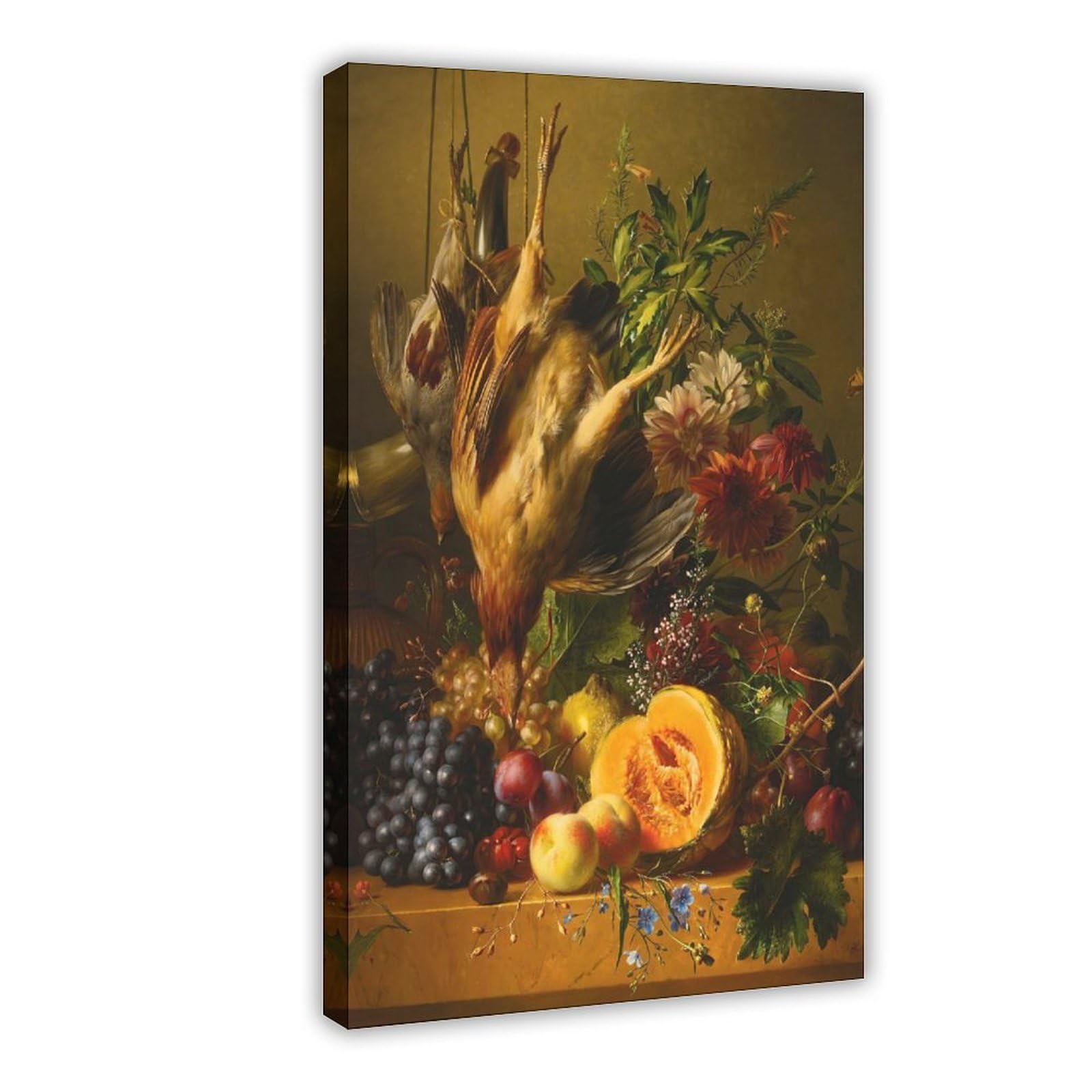 Still Life With Game And Fruit Canvas Poster for Dorm Room Decor Gift