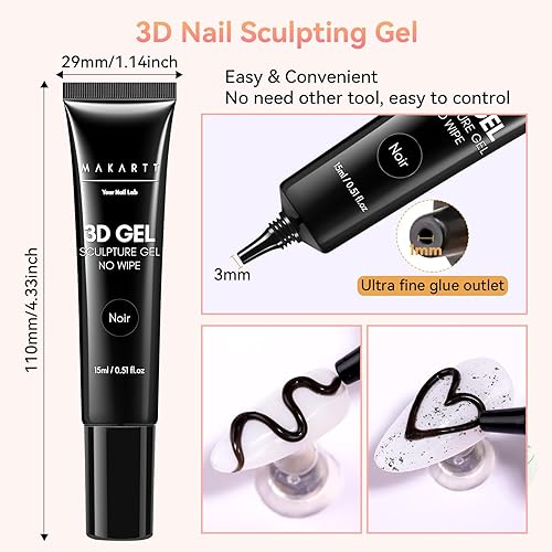 Vista 34 de Makartt Pegamento de uñas de gel: pegamento sólido para uñas a presión, necesita lámpara UV de gel 3D de 0.5 fl oz, herramientas multifuncionales