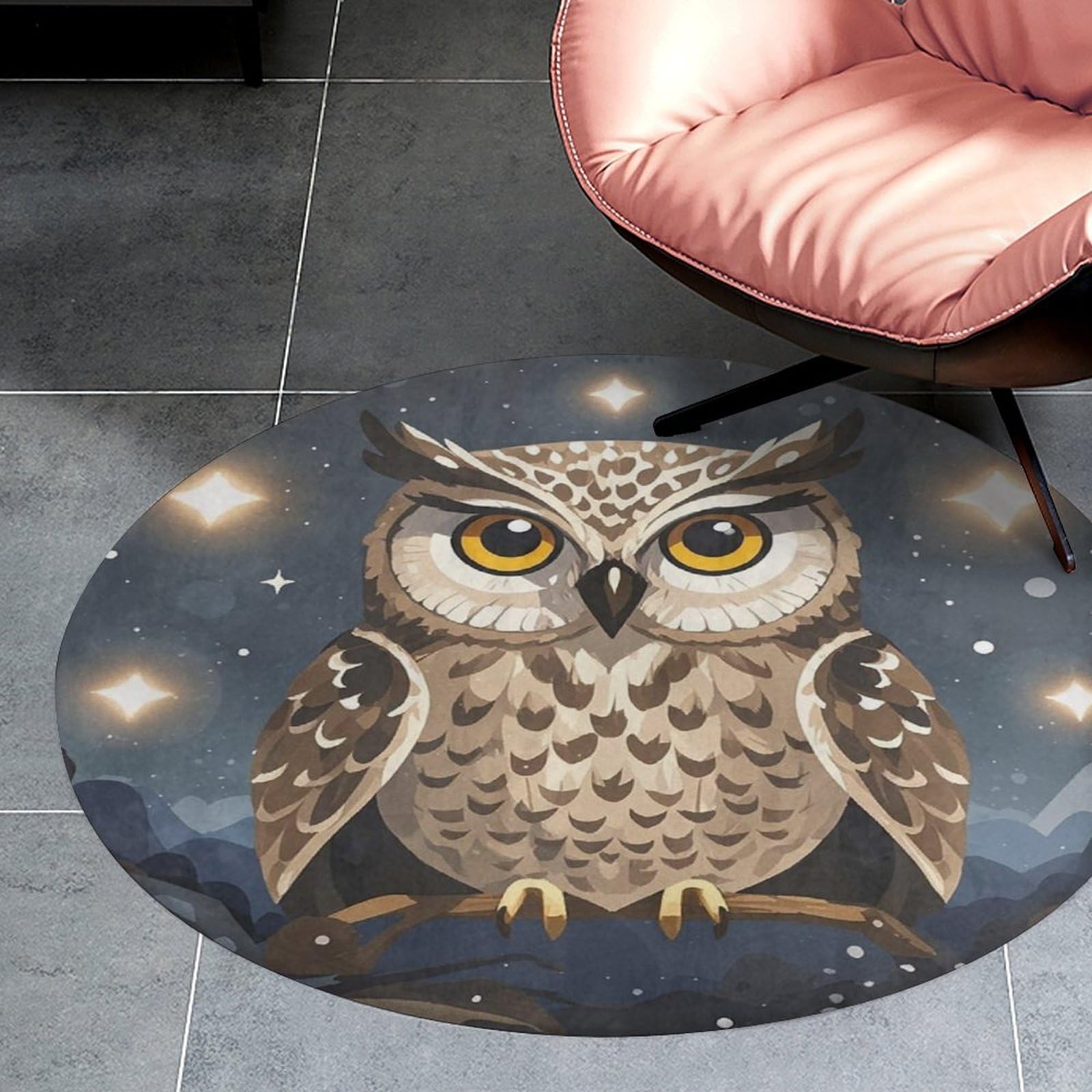 Tapis rond en velours corail de 0,9 m de qualité supérieure