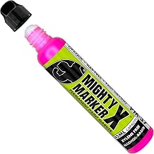 PM-37 Industrial Dauber Paint Marker - 12mm Wide Tip for Metal, Glass & Non-Porous Surfaces - Xylene Free, 45ml Capacity - Fl. Pink