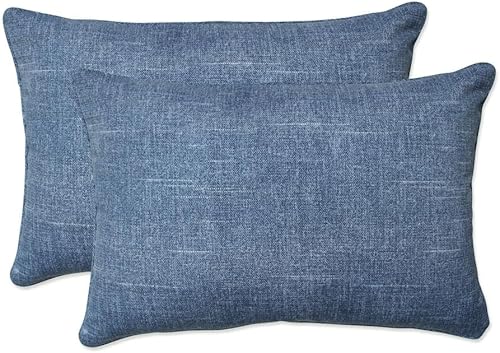 Vista 245 de Pillow Perfect - Cojín cuadrado para asiento de esquina para exteriores o interiores, color cobalto