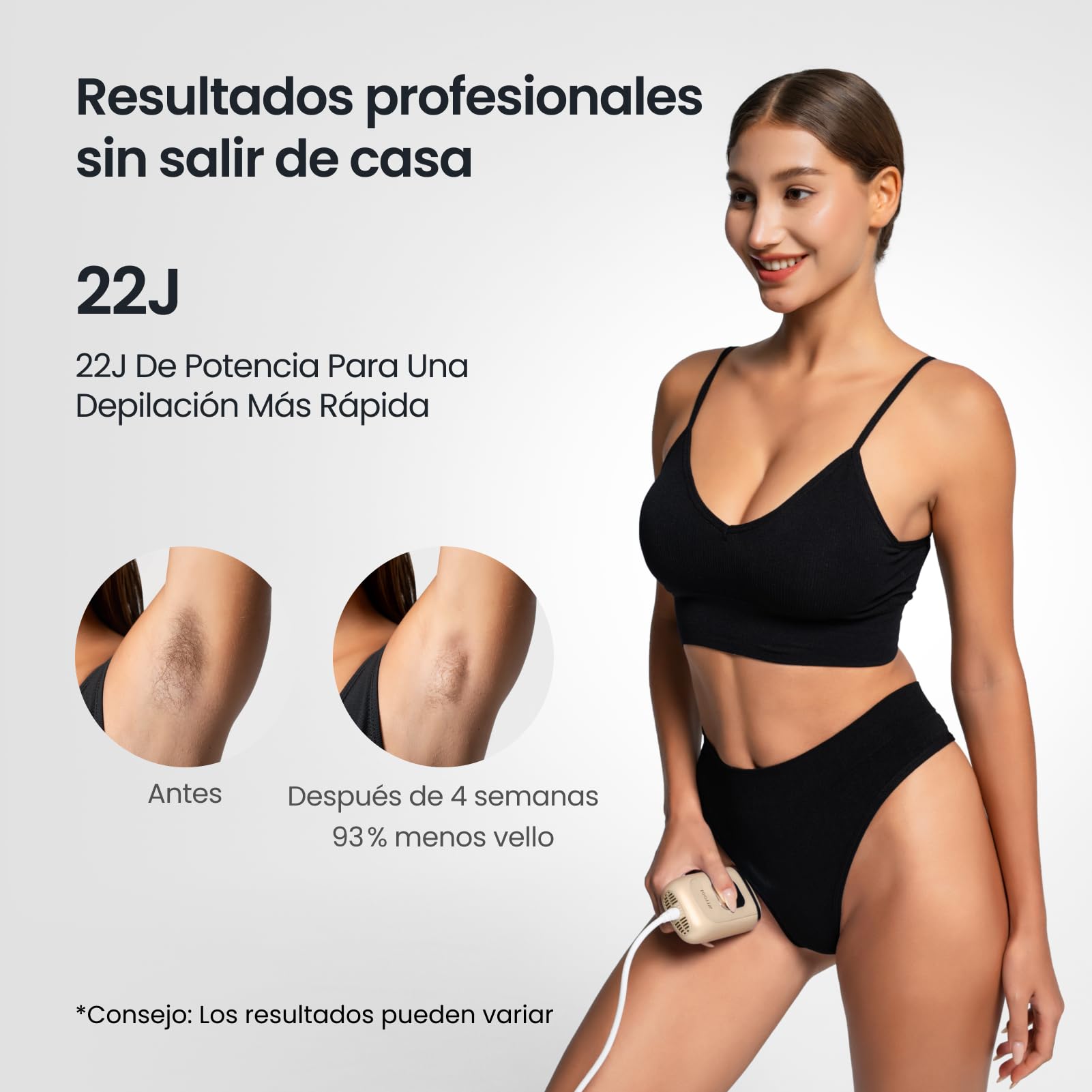 2026 Nuevo modelo Depiladora Laser para Mujer, Pulsos Duales 78W Potente 22J y Tecn IGBT, Depilación láser con Sapphire Ice 4 °C, Indolora, Eficaz, Permanente, Adecuado para bikinis y axilas