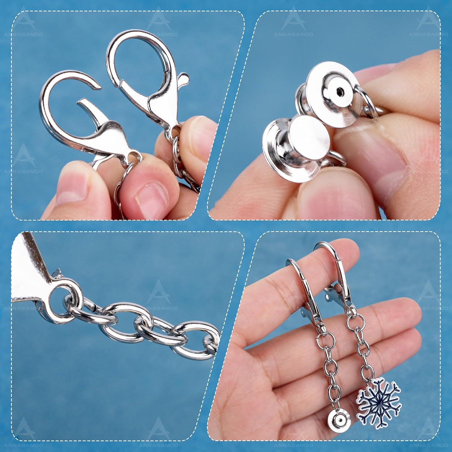 20 Pack Pin Display Keychain Turn Pins Into Keychain Brooch Pin Backs Converter for Bag Decoration