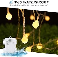 cshare LED Gömb Fényfüzér 6m 40 LED - Elemes, Időzíthető, IP65 Vízálló Dekoráció Kertbe, Kempinghez, Karácsonyra, Beltérre és Kültérre, Mele 2