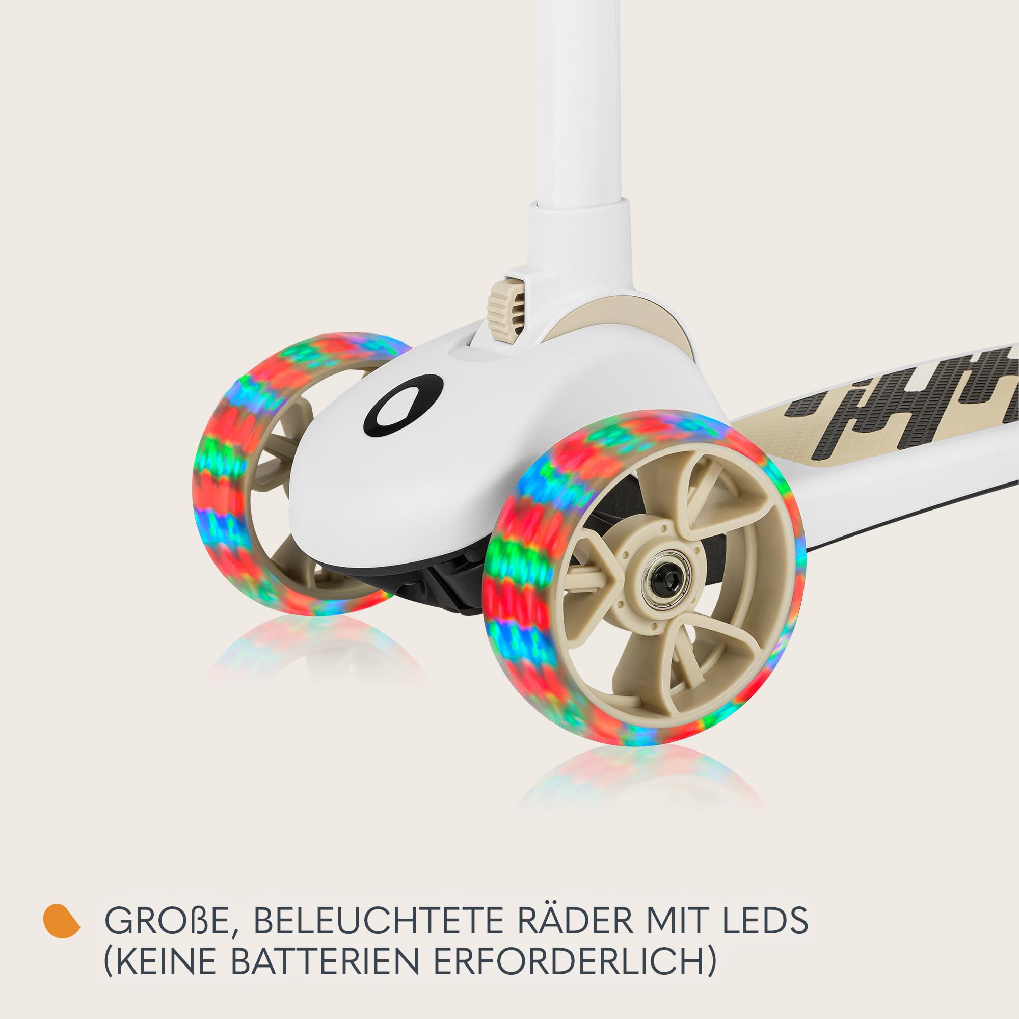 LIONELO Franky 2-in-1 Kinder-Balance-Roller ab 3 Jahre bis 50 kg Laufrad ab 1 Jahr bis 20 kg Höhenverstellbar, LED-Räder, rutschfestes Trittbrett, Korb