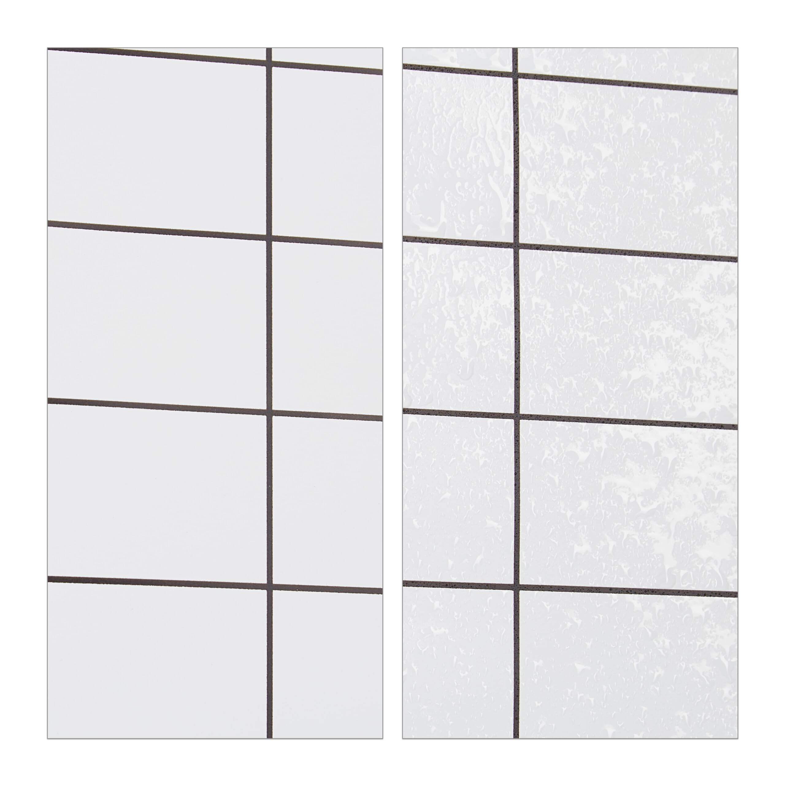Relaxdays Cortina de Baño Enrollable Estampado de Cuadros, Estor Ducha o Ventana, 100 x 240 cm, Blanco y Negro