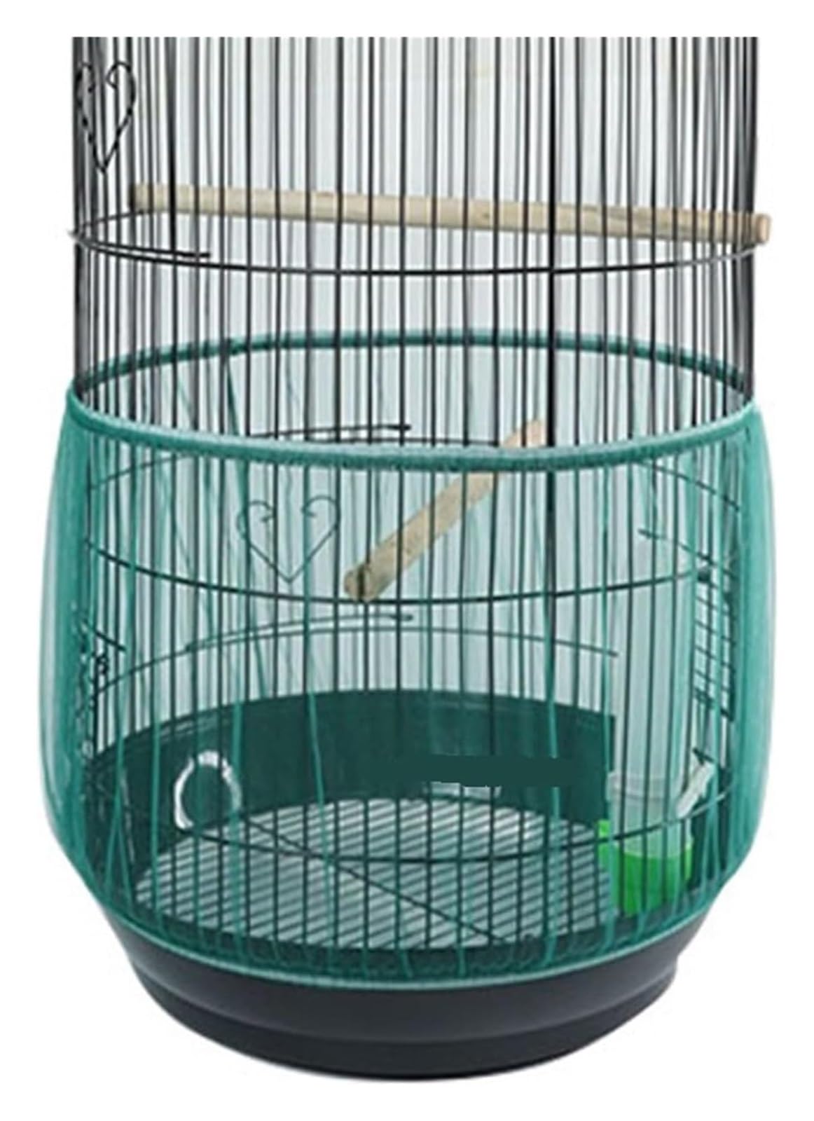 PUYUNA Bird Cage Net Cover, Nylon Mesh Seed Catcher Breathable Blocking Multicolor Multiple Sizes(Green,L)