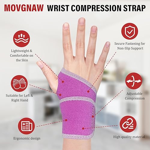 Miniatura 2 de Muñequera para túnel carpiano, soporte nocturno para fitness, levantamiento de pesas, para llevar en cualquier lugar y ajustable, para mujeres y