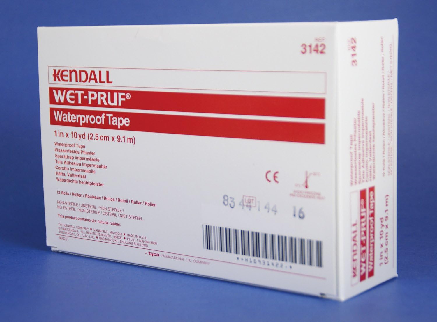 1" x 10 yd Roll Wet-Pruf Waterproof Tape - Case of 12 boxes, 12 rolls per box