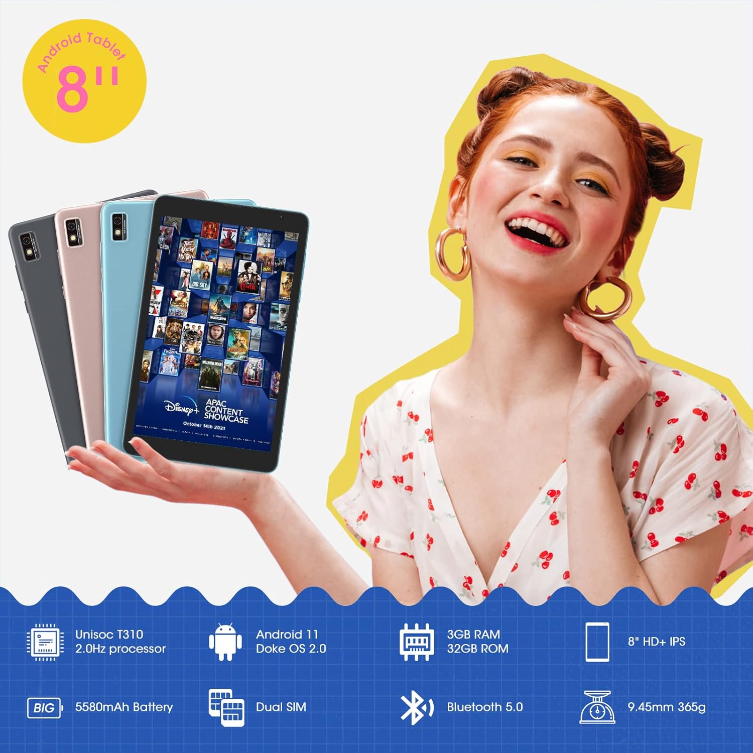 Црнотоview Tab 6 with dual SIM slots and specifications