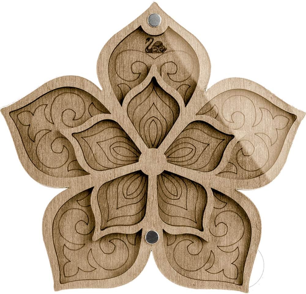 Lonjew Wood Bead Organizer Tray with Lid Supply Storage Jewelry Making Gift, Bead