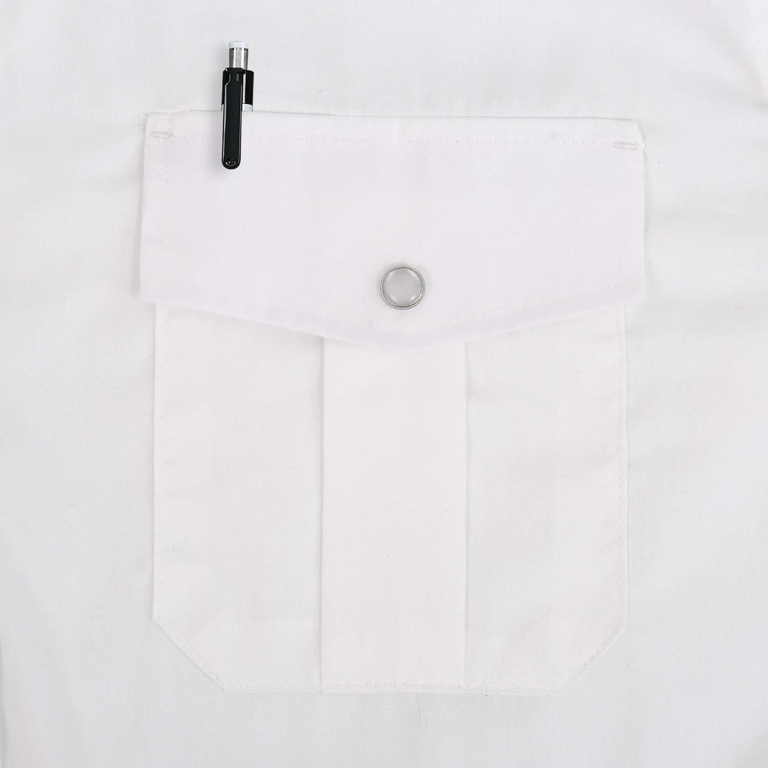 COEVALS CLUB Men's Western Plaid Pearl Snap Buttons Two Pocket Casual Short Sleeve Shirts - Image 3