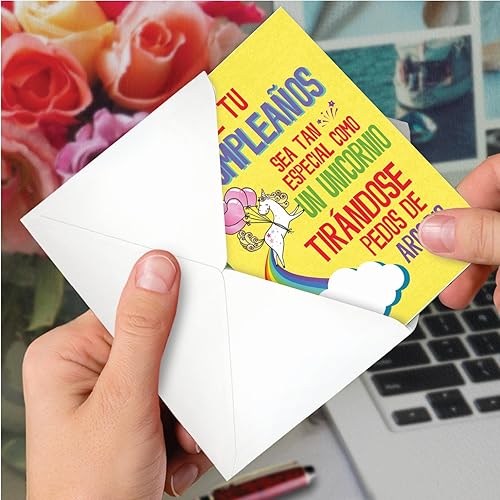 Miniatura 4 de NobleWorks - 1 tarjeta humorística de feliz cumpleaños con sobre (4.63 x 6.75 pulgadas) - Divertida tarjeta de felicitación de cumpleaños de