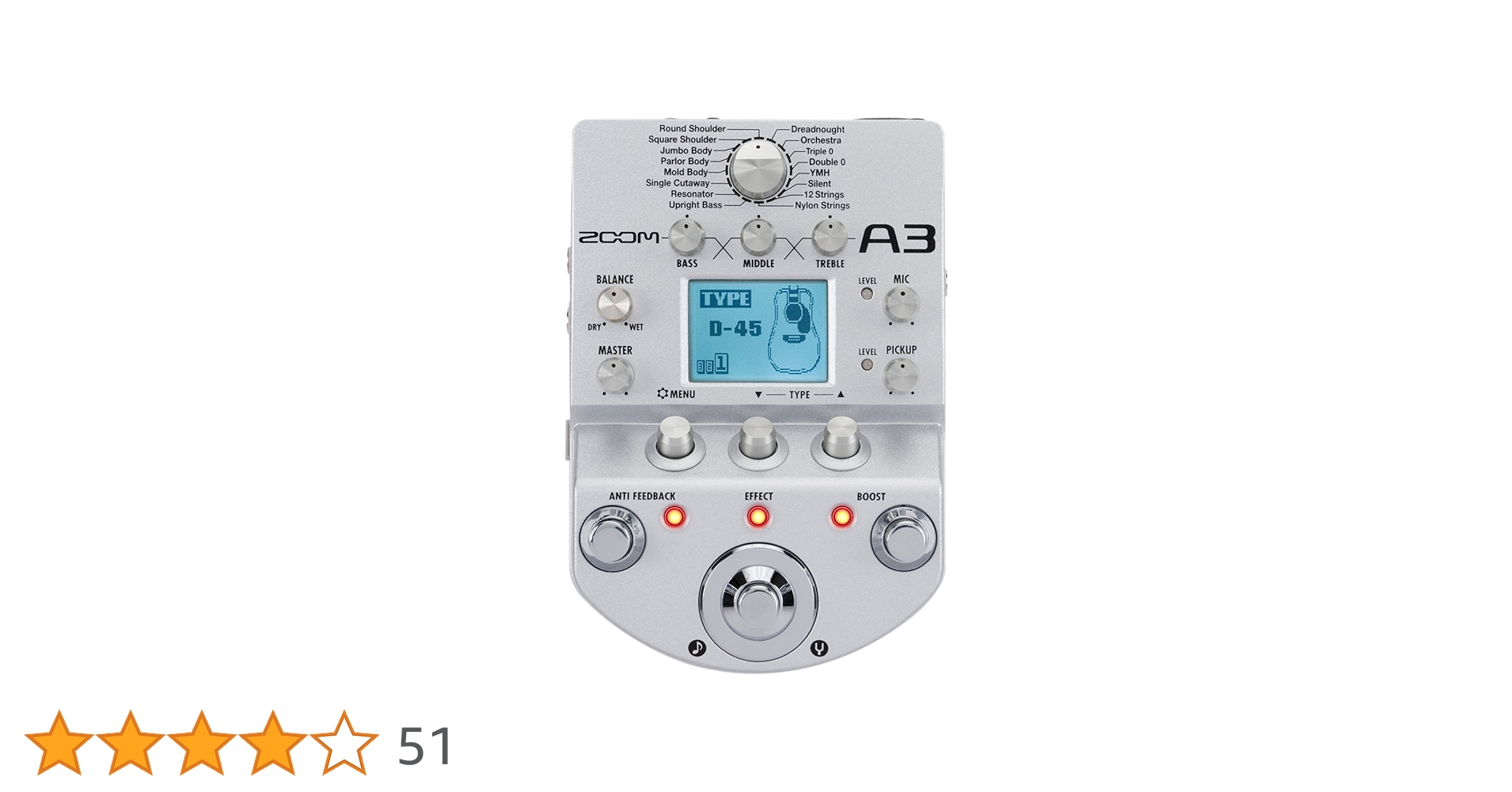 Zoom A3 Pre-Amp and Effects for Acoustic Guitar : Amazon.com