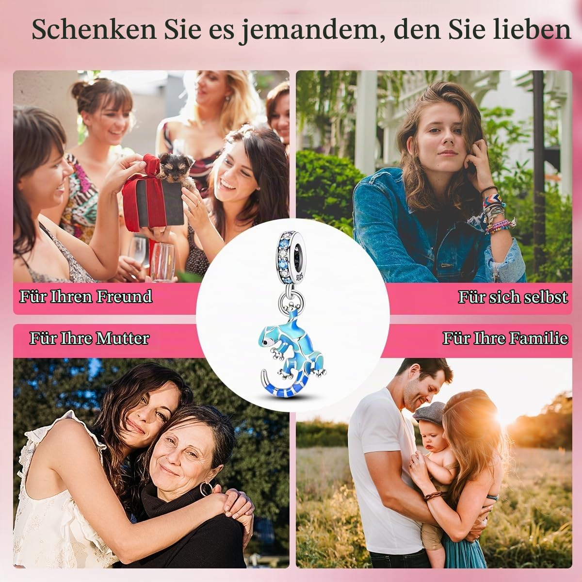 Hapour 925 Sterling Silber Charms für Armbänder und Halsketten – einzigartiger Anhänger mit Perlen für modische Accessoires europäischer Schmuck Geburtstagsgeschenk für Frauen Mädchen