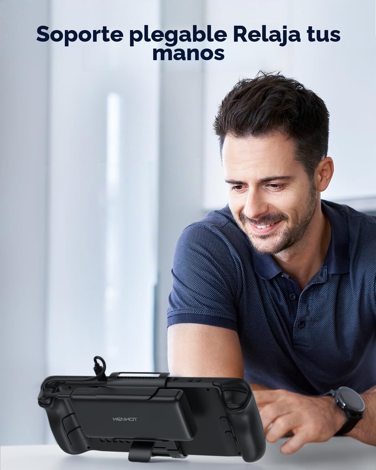 Banco de energía de 65 W compatible con Steam Deck/OLED, banco de energía portátil PD 3.0 de 20000 mAh con soporte trasero extraíble, batería externa para MacBook, Dell, Lenovo, Asus