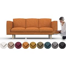 comfortly Cover for Norsborg 3 Seat Sofa, Replacement Slipcover, Heavy Duty 9 pcs Cover, Soft Durable Washable Fabric, Easy to Clean & Replace Crown - Amber