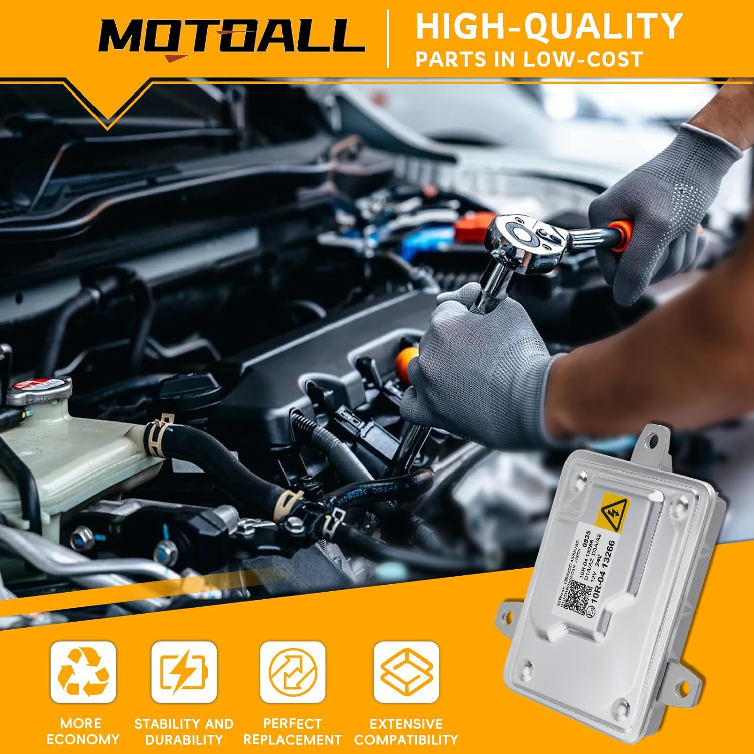 MOTOALL HID Xenon Headlight Lamp D2S Ballast Control Module Igniter for Mini BMW Replaces 63117356250 63127296090