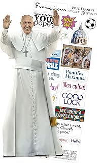 Unemployed Philosophers Guild Pope Francis Quotable Notable from The Die Cut Greeting Card and Sticker Sheet, Envelope Included