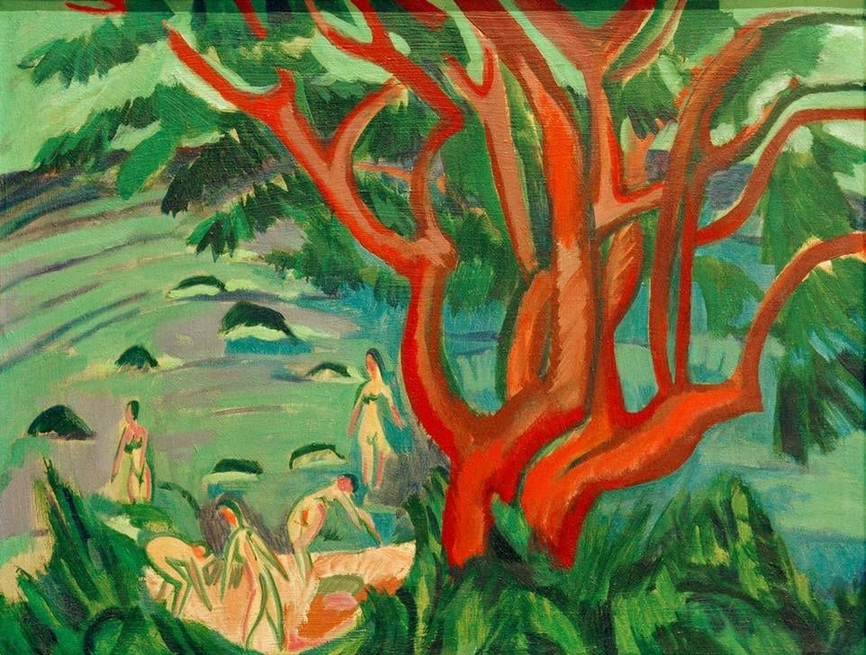 Peinture Kirchner Femme en Veste Verte pour Éveiller Votre Déco Intérieure