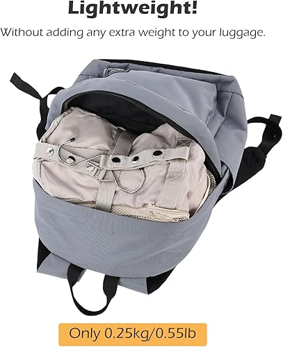 Vista 6 de TABITORA Organizador de equipaje de viaje, cubos de embalaje colgantes, estantes colgantes portátiles, armario para maleta con 2 ganchos, plegables