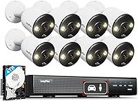 Vista 13 de LongPlus Sistema de cámara de seguridad para el hogar con cable de 12 MP, 4 cámaras de vigilancia UHD PoE de 12 megapíxeles, detección de vehículos