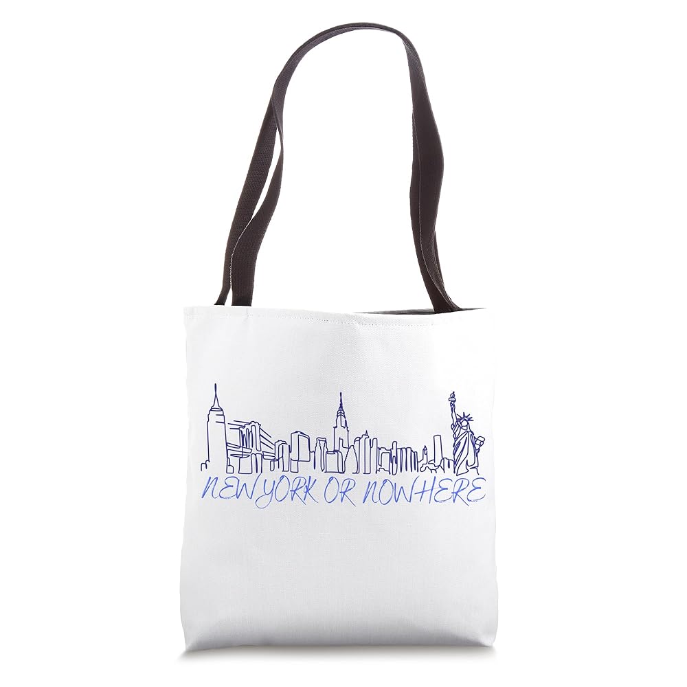 Amazon.com: NYC NEWYORK or NOWHERE Skyline Tote Bag
