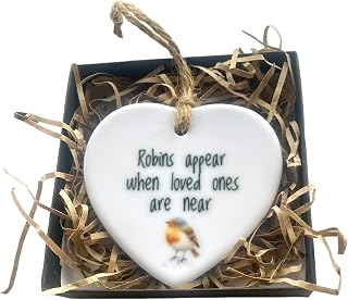 Robin Heart Ceramic Plaque, Remembering Loved Ones That Atre No Longer Here