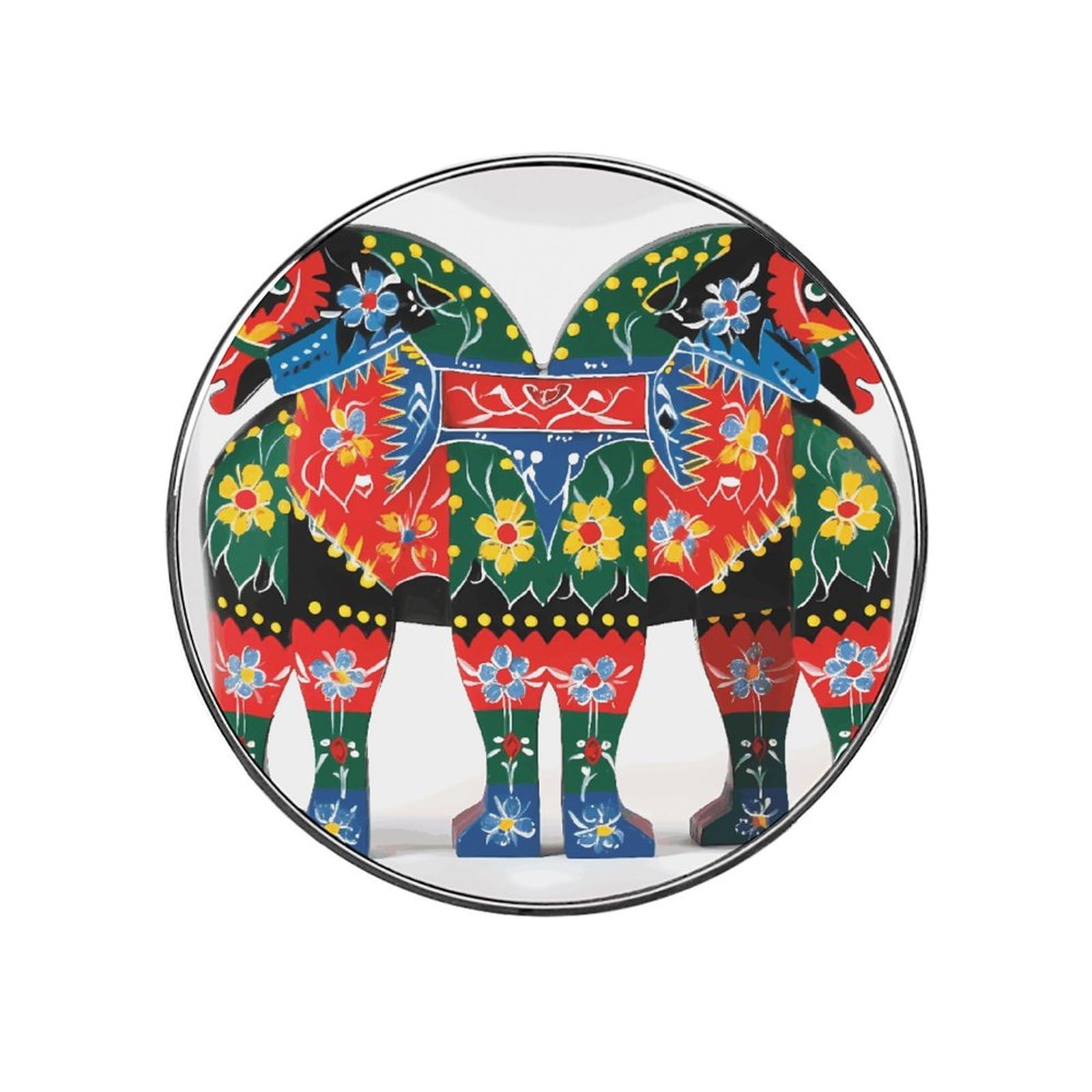 Runner Swedish Dala Horse Folk Magnetic Refrigerator Sticker, Cute Fridge Stickers Decorative Magnets, Car Decals Fridge Garage Door Magnets for Home Kitchen Christmas Party Decor