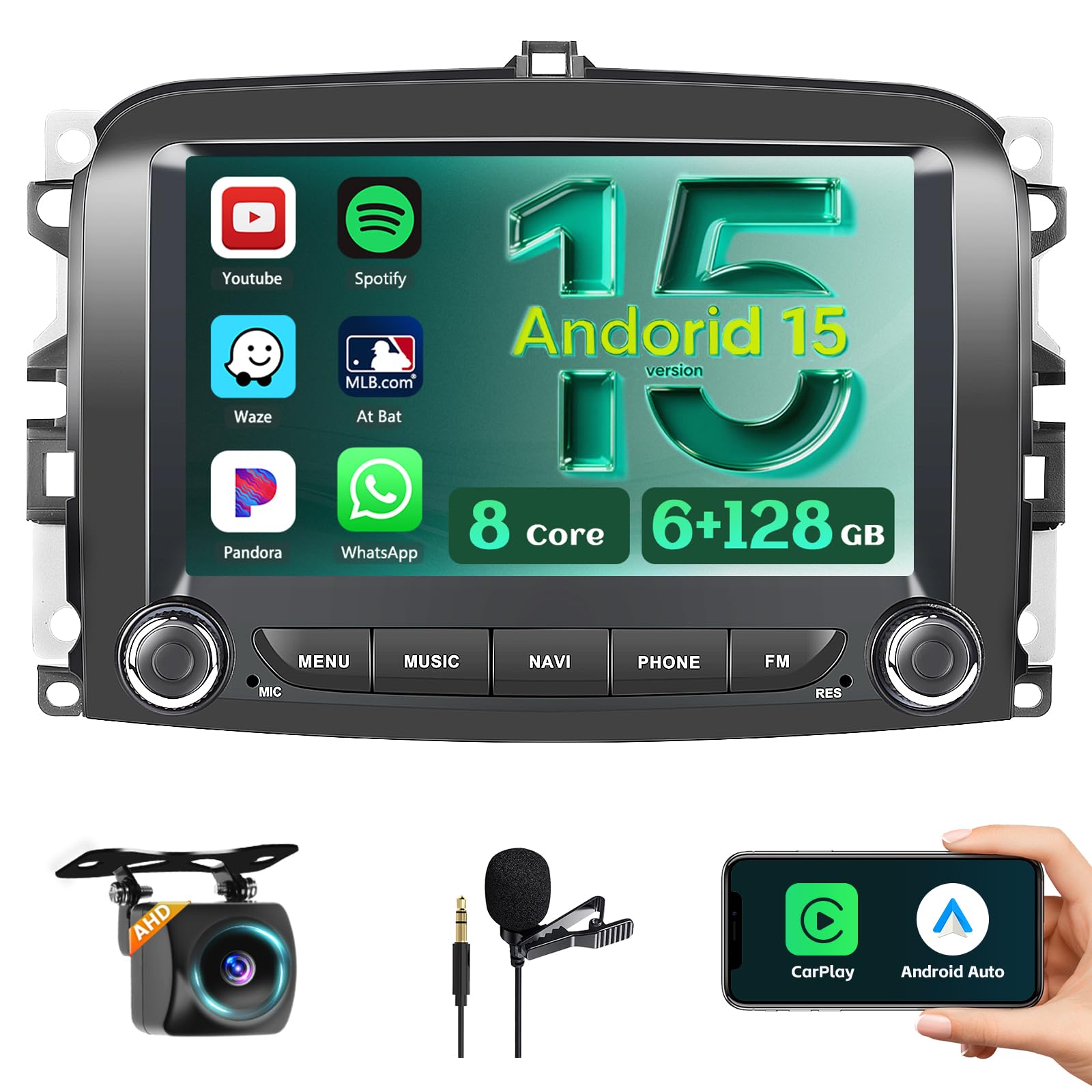 Radio samochodowe Fiat 500L 2013 2016 2018 Radio samochodowe Fiat 500L Radio samochodowe Fiat 500L 2013 2014 2015 2016 2017 2018 2019 Ekran Fiata 500L Nawigacja samochodowa Fiat 500L Carplay Fiat 500L