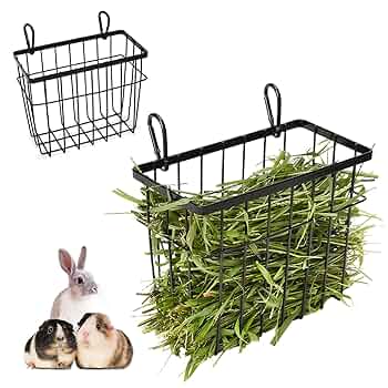 Guinea Pig Hay Hanging Hay Feeder For Rabbits & Guinea Pigs - Fabric Hay Holder With Double Layer Design Pig Feeder