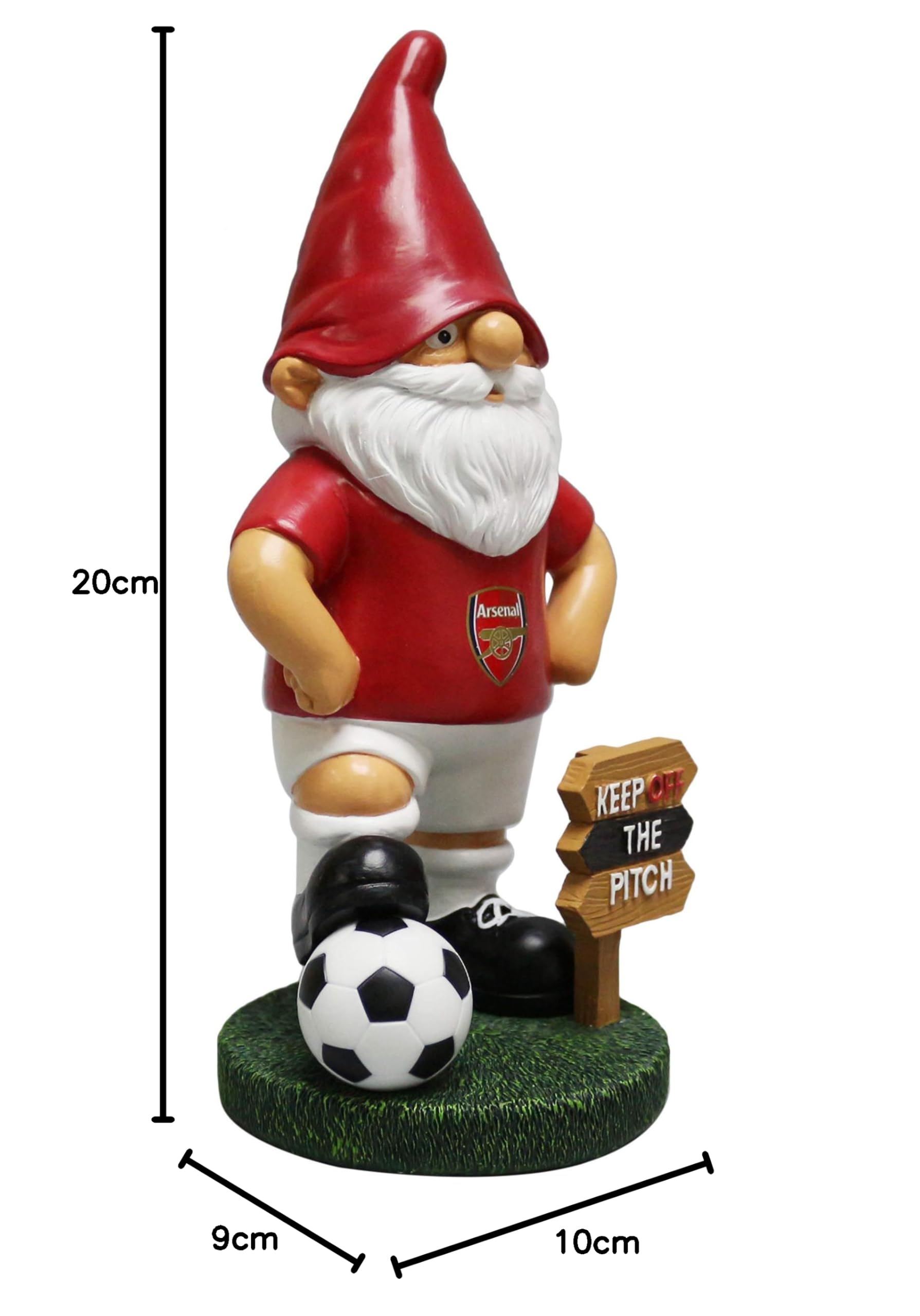 FOCO Offizielles Lizenzprodukt Arsenal FC Rasen‑Betreten‑Verbot‑Gnom