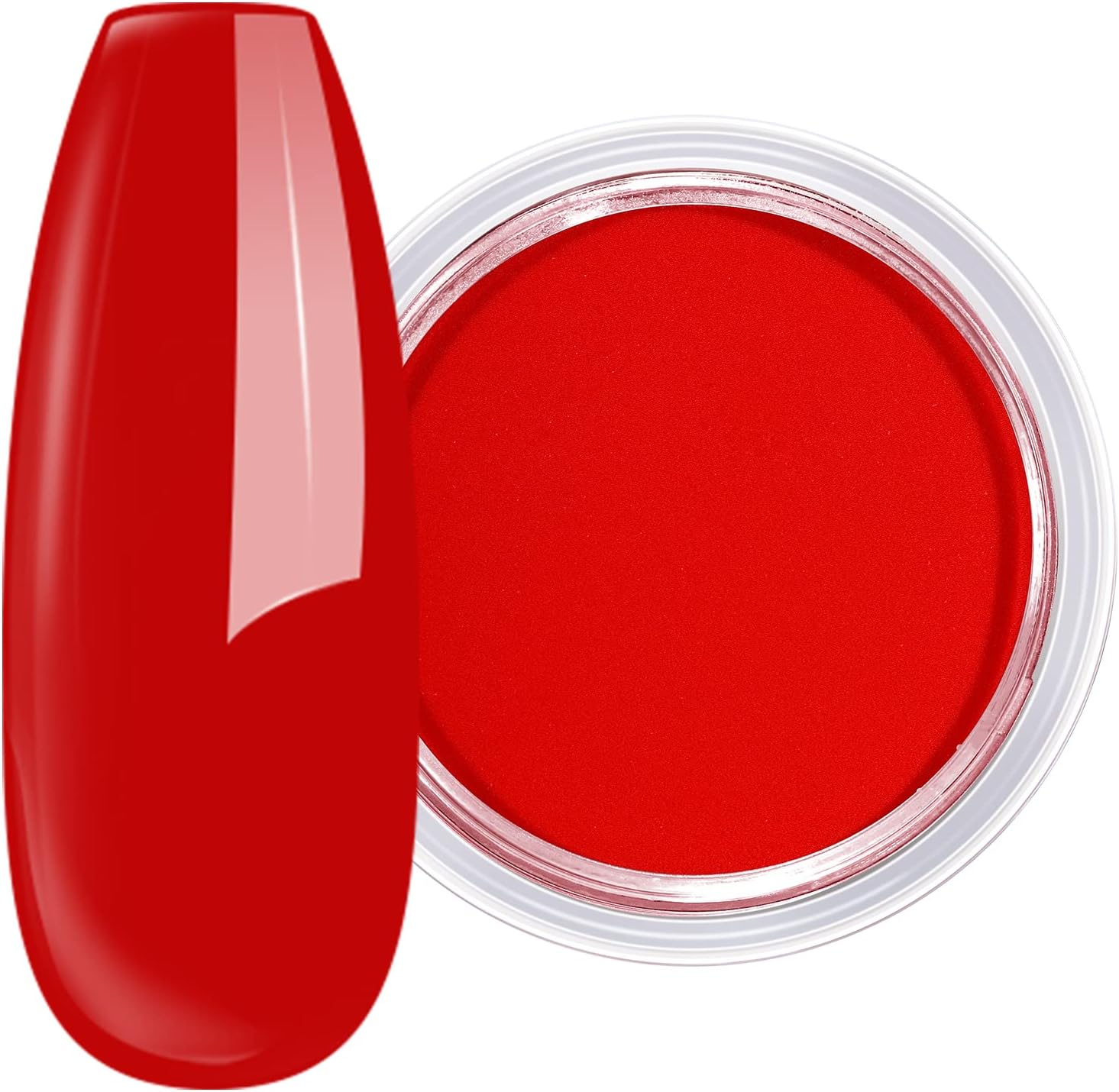 AILLSAClassic Red Dip Powder for Valentine's Day, 1 Oz Nail Art for Starter Manicure Salon DIY at Home, Fall Winter Colors Long Lasting French Manicure