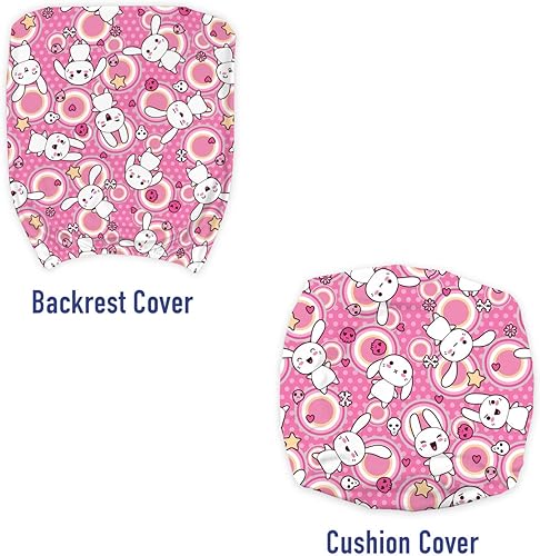 Miniatura 3 de Ambesonne Funda protectora para silla de oficina de anime, diseño de conejos, diseño de conejos, diseño de conejos, funda protectora de tela