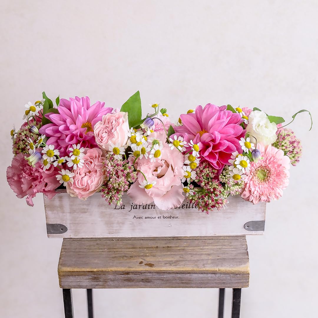 特大サイズ・横広・フラワーアレンジメント・限定1点 アーティフィシャルフラワー・アレンジメント（ホワイト） by ARITAKA