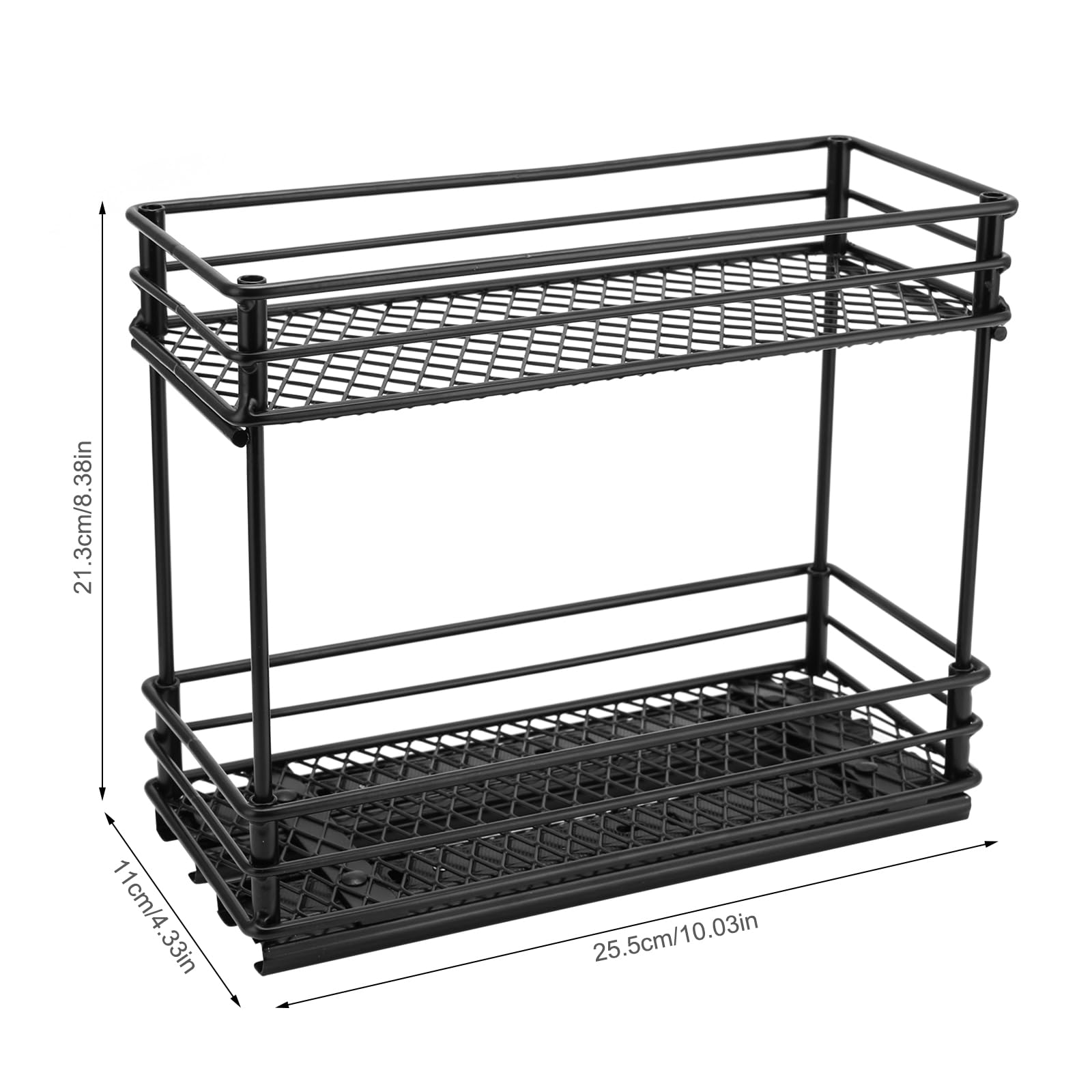 Estante de almacenamiento para debajo del fregadero, estante de almacenamiento de cocina, estante de especias extraíble, estante de almacenamiento de gabinete, adecuado para cocina, baño, sala