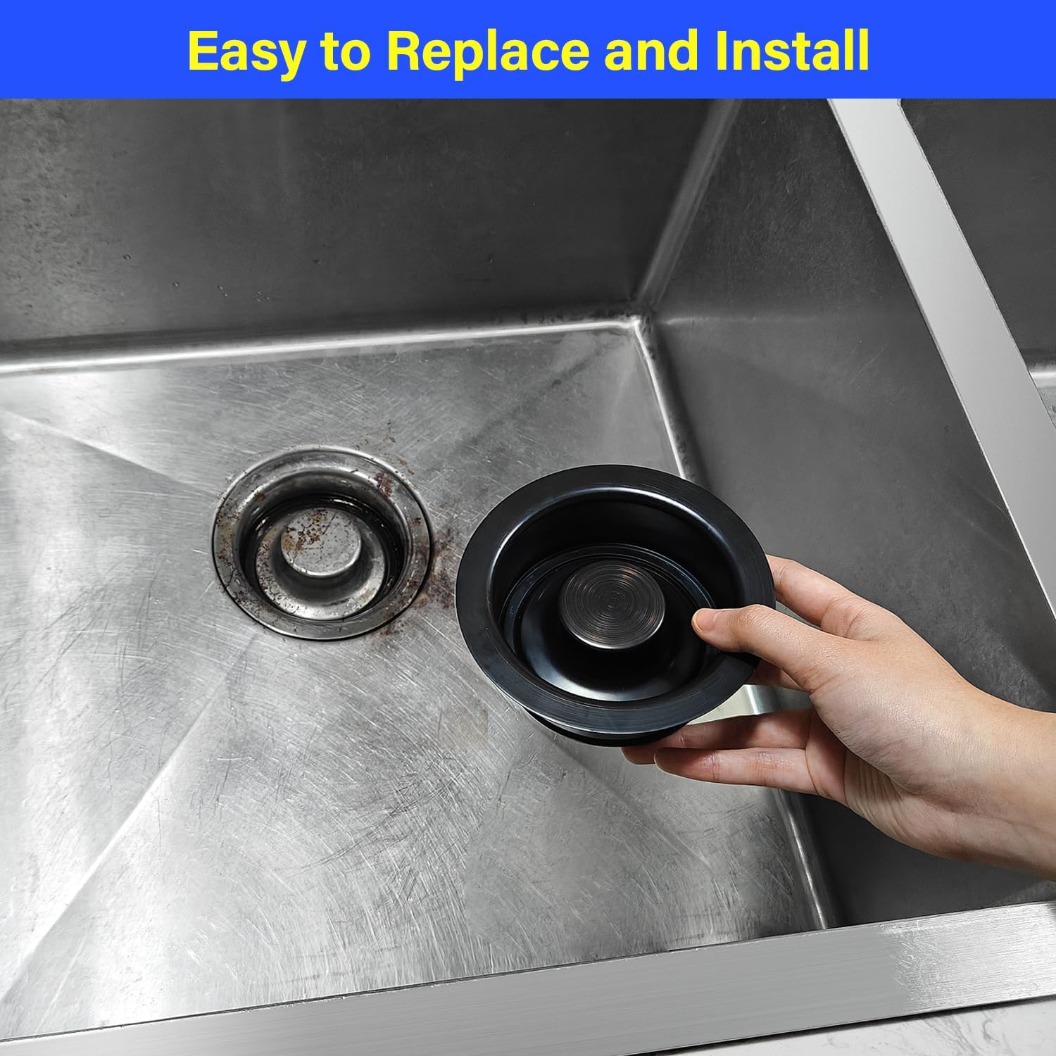 Universal Garbage Disposal Flange and Sink Stopper Kit ORB Stainless Steel Sink Mount for InSinkErator, Waste King, Badger & Most Models Oil Rubbed Bronze