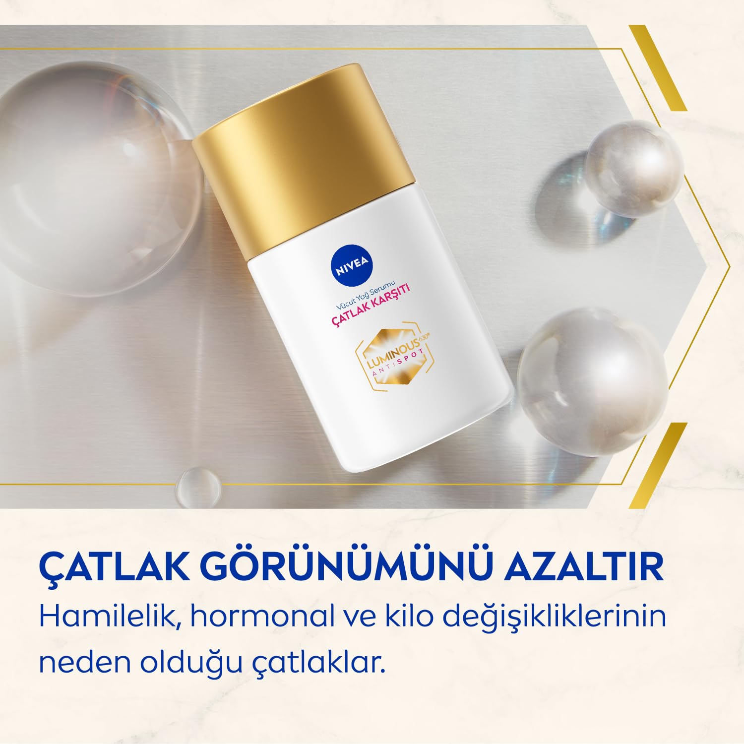 NIVEA Luminous630 Leke Karşıtı Gündüz Bakım Kremi 40ml, SPF50 + NIVEA Luminous630 Çatlak Karşıtı Vücut Yağ Serumu 100ml