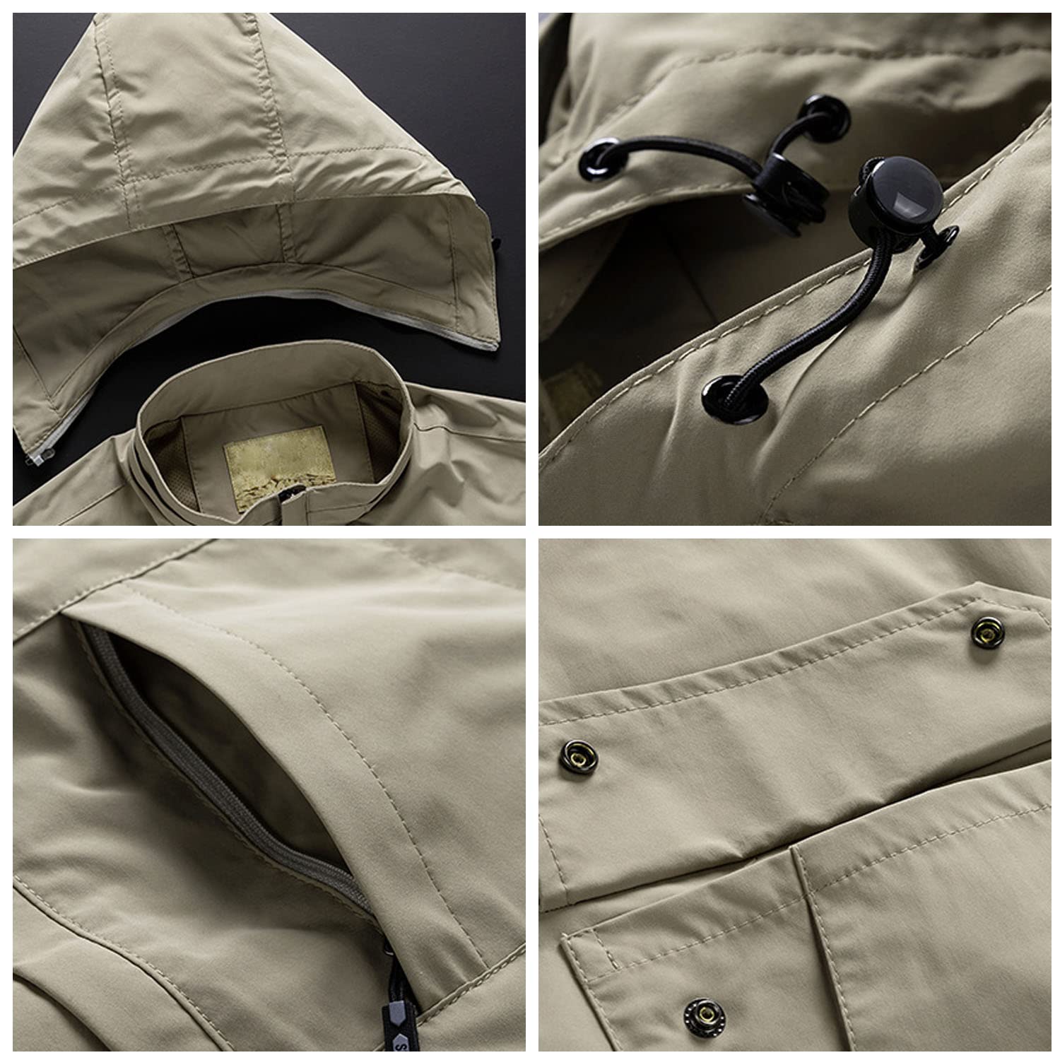 Hombres Chaleco Sin Mangas con Capucha Chaleco Pesca Al Aire Libre Chaqueta De Viaje Casual Multi-Bolsillo De Utilidad Chaleco De Secado Rápido Chaqueta