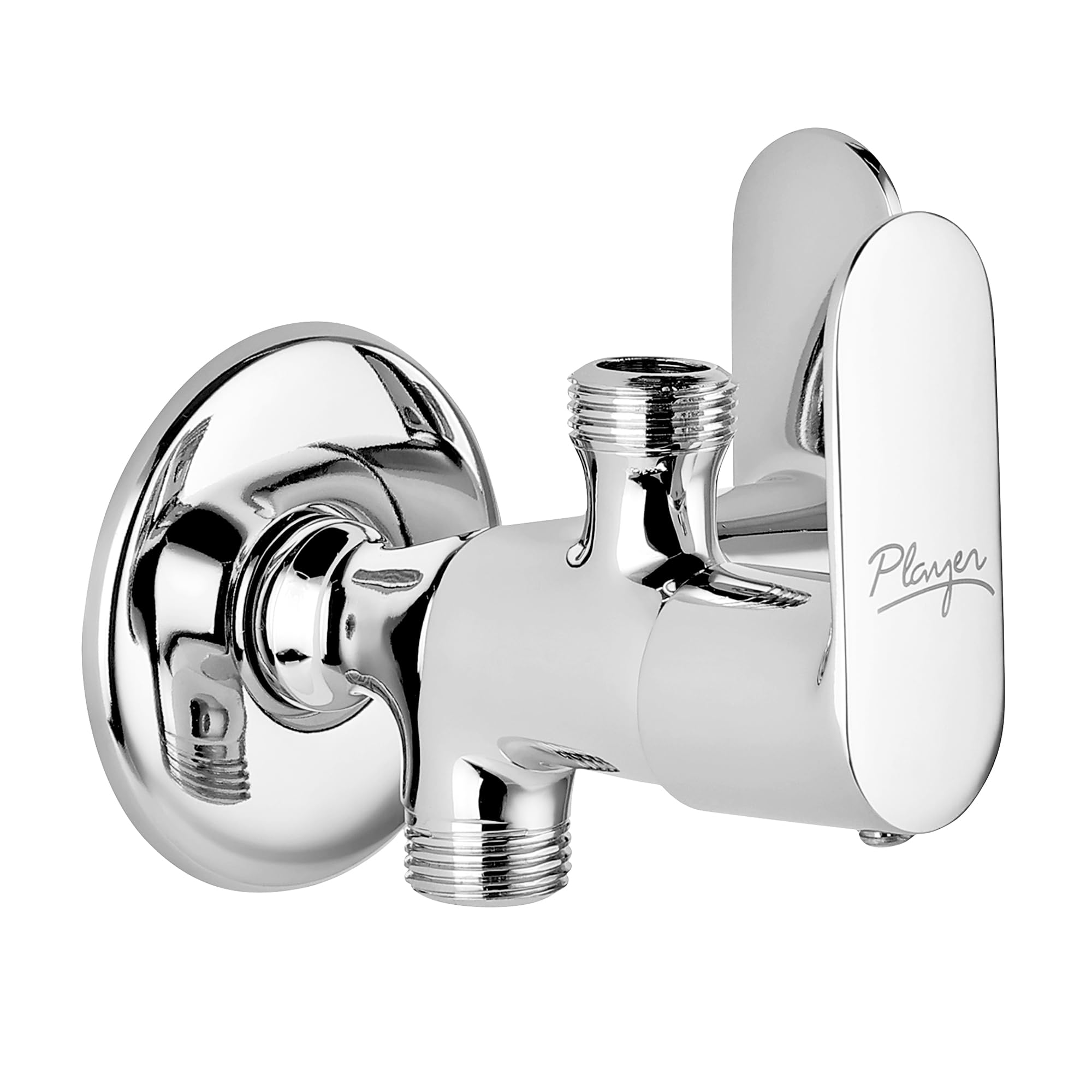 Player 2-Way Angle Valve for Bathroom to Attach Health Faucet and Cistern | Brass with Chrome Finish (B0D6WZN7C1) Amazon Price History, Amazon Price Tracker