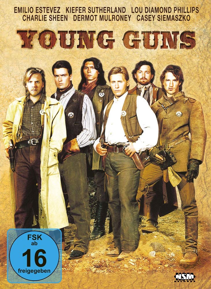 Película Young Guns en Blu-ray y DVD con formato Mediabook de importación alemana