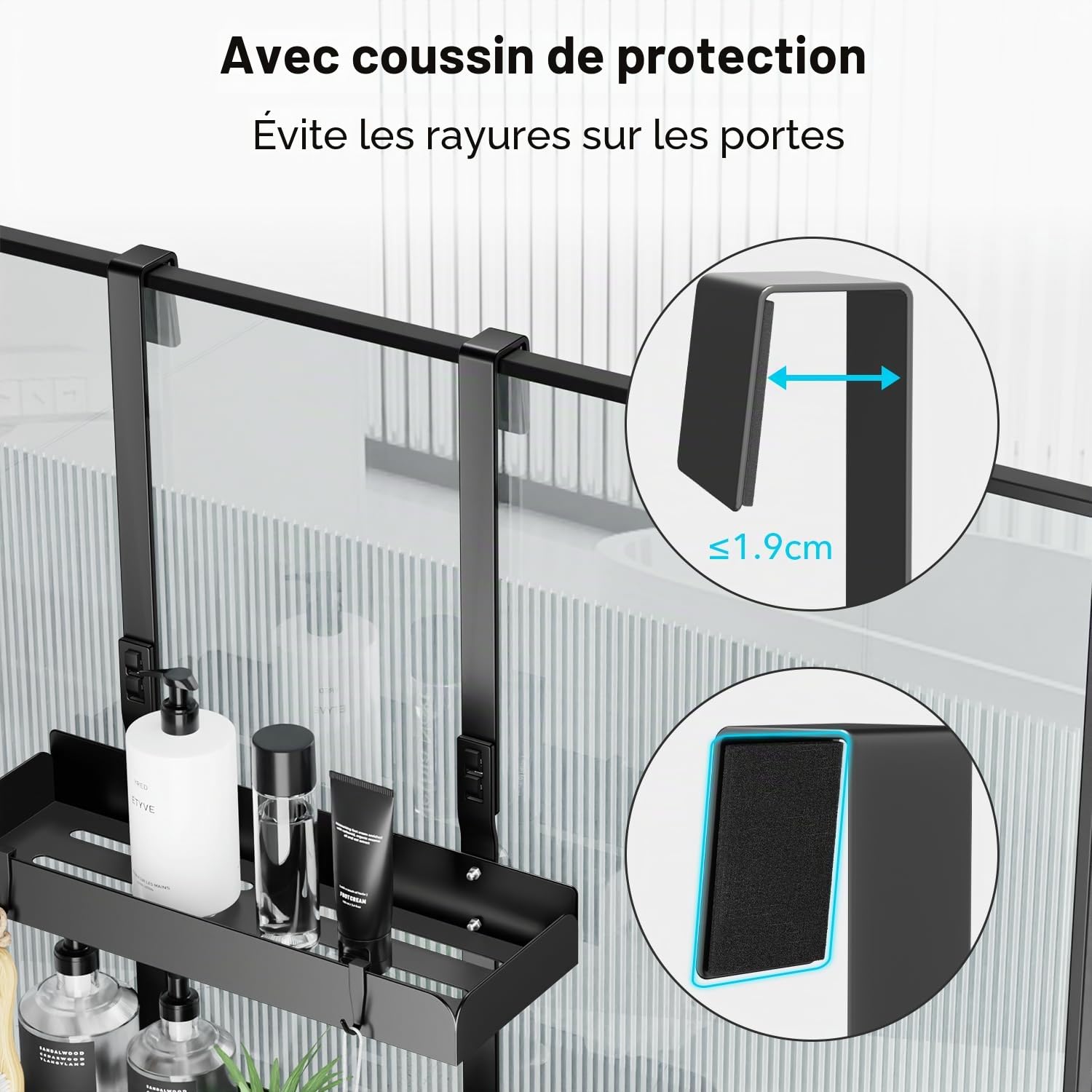 pickpiff Etagere Douche à Suspendre 55,5cm Rangement Étagère Douche A Suspendre Porte
