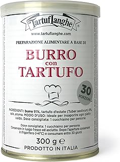 TartufLanghe Bouquet Black Truffle Butter Spread – Gourmet Spreadable Butter Made With Italian Black Truffle, Gluten Free Flavored Condiment for Steak, Potatoes, Popcorn - 10.58 OZ (Pack of 1)