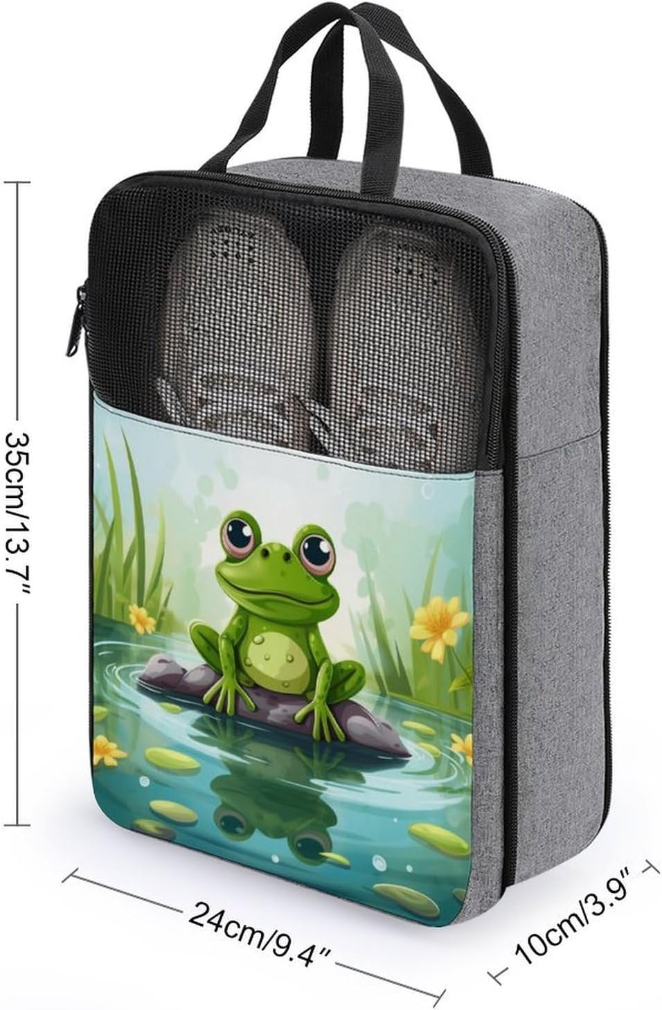 Travel Shoes Bag, Frog In A Pond Travel Bags for Shoes, Travel, Sports, Foldable Shoe Pouch for Men And Women
