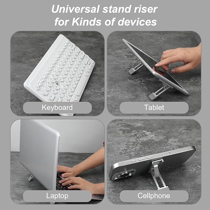 Soporte Plegable para Teclado de 2 Piezas, Ajustable, Antideslizante miniatura 3