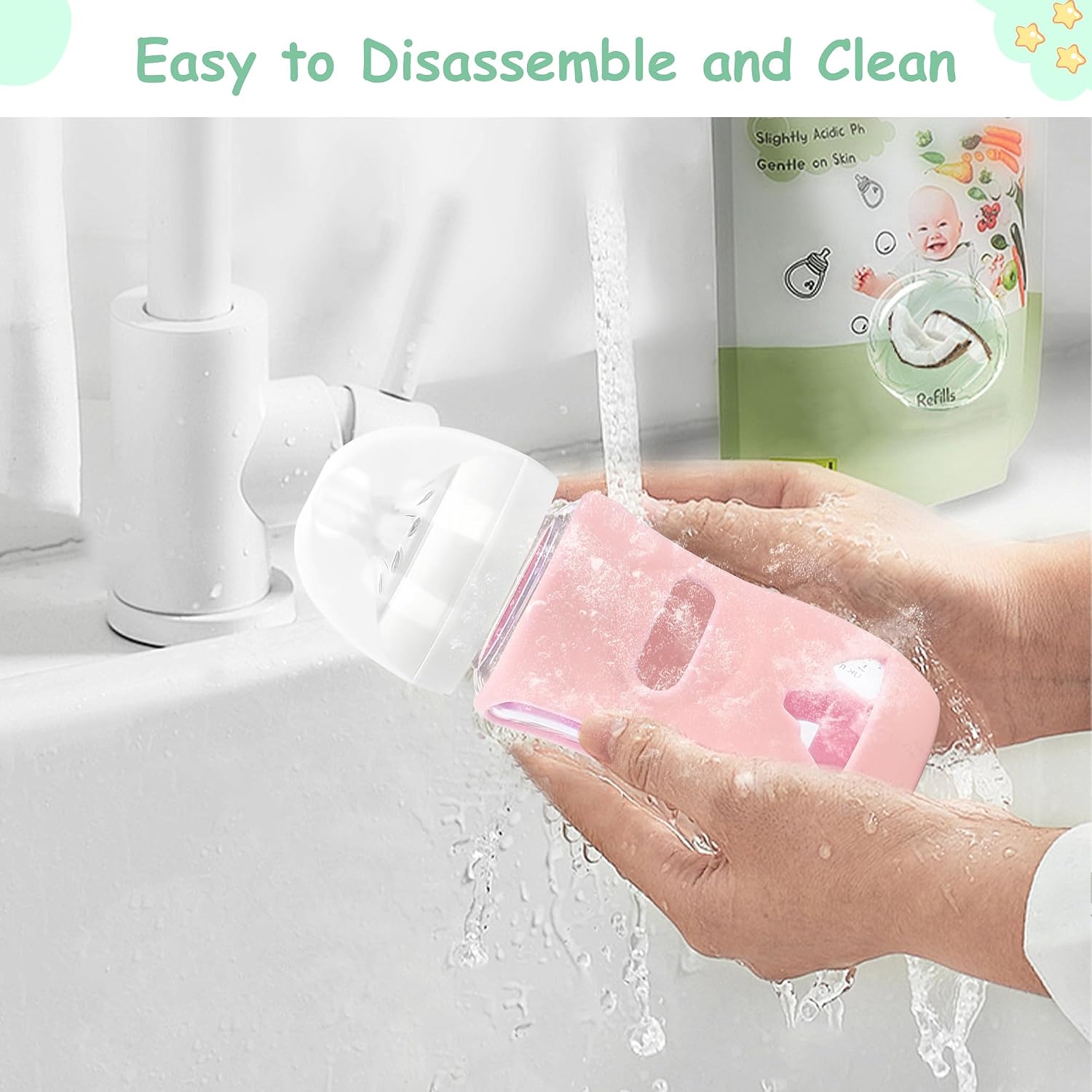 4 Pack Silicone Sleeves for Philips Avent Glass Natural Baby Bottles 8oz, Anti Breakage Baby Bottle Sleeve for Philips Avent Glass Bottles, BPA Free Baby Bottle Holder, Dishwasher/Heaters Safe image 5