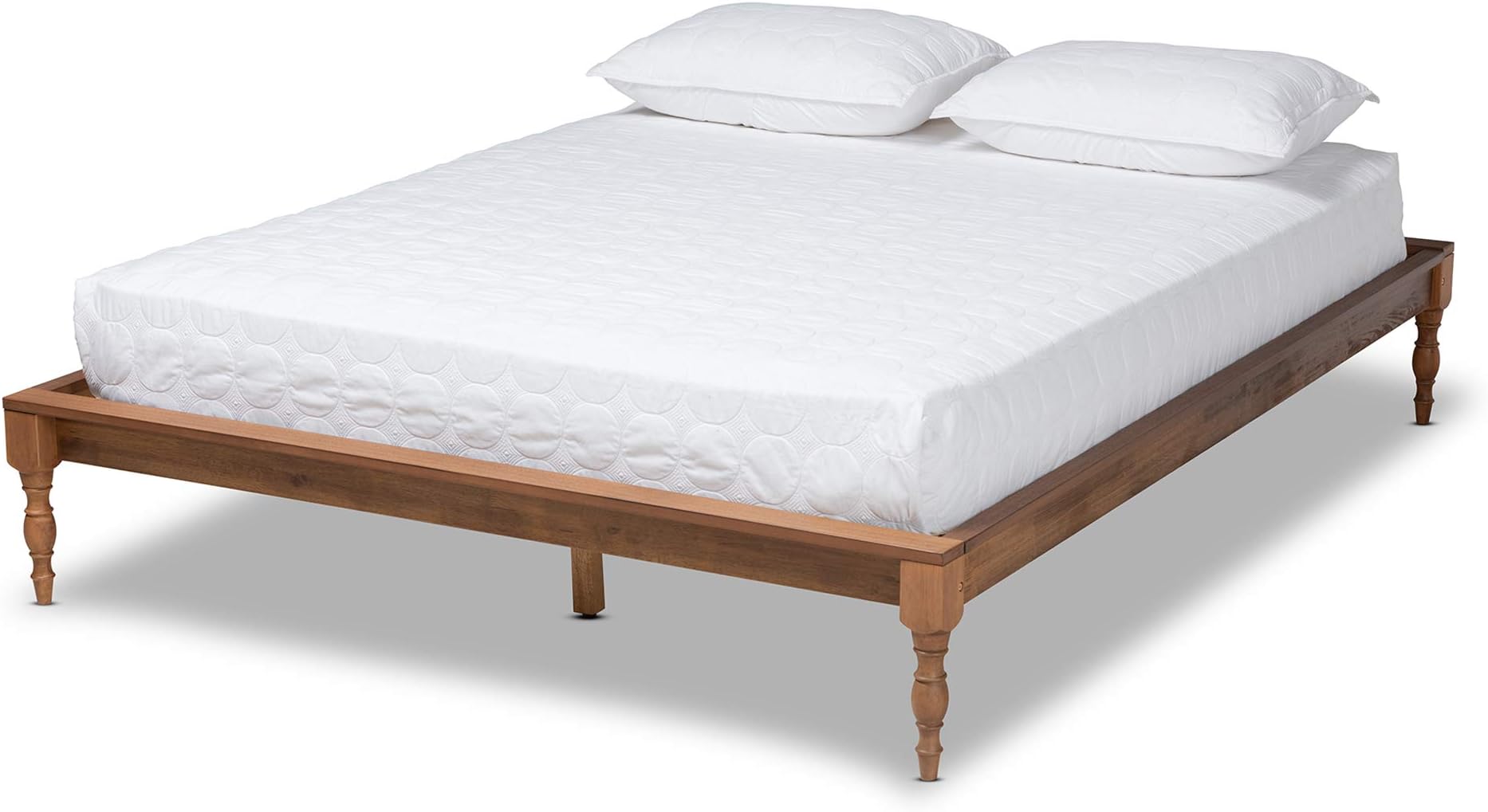 Baxton Studio Platform, Wood, Ash Walnut, King