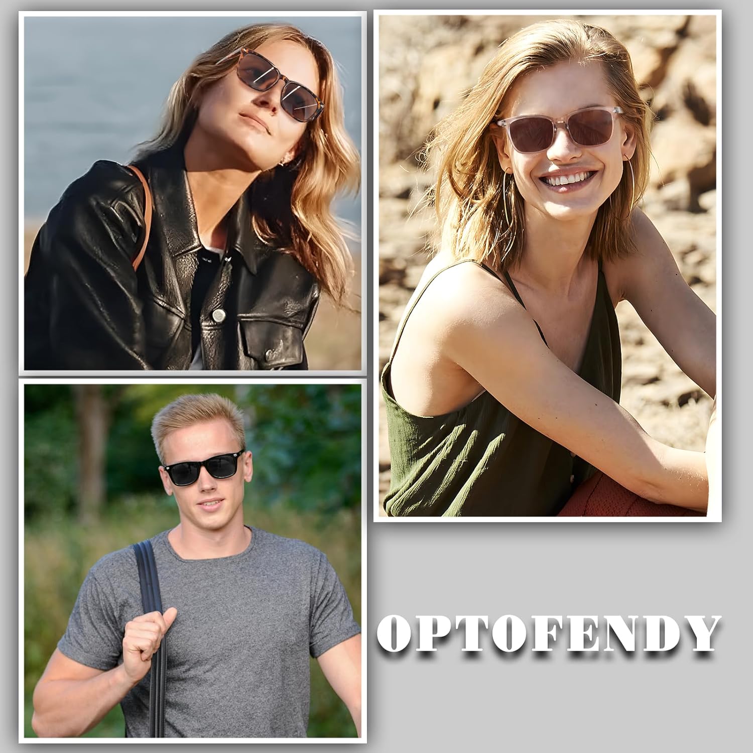 OPTOFENDY Reader Sunglasses for Women Men, Full Lens Outdoor Reading Sunglasses with Spring Hinge, UV400 Protection, 1.5 - Image 2