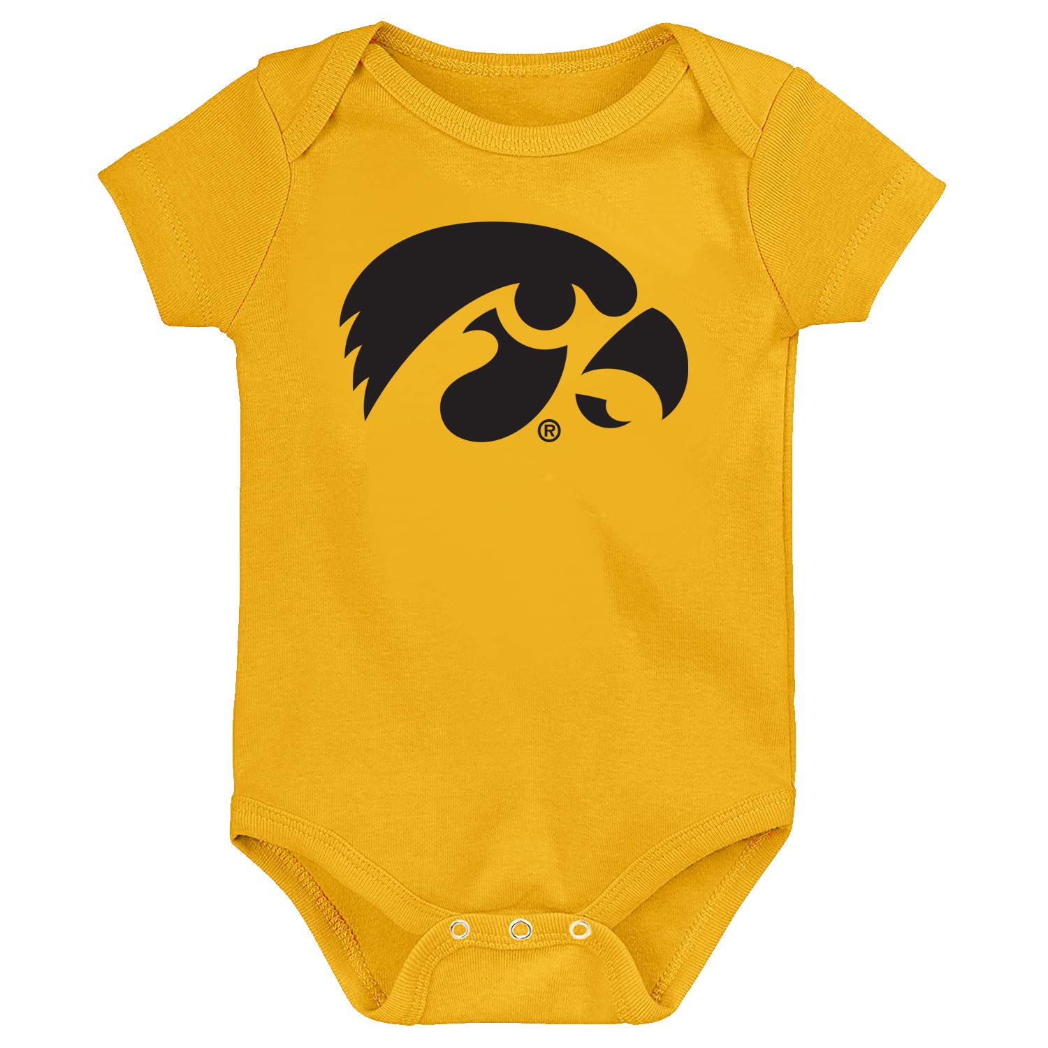 Future Tailgater Iowa Hawkeyes LOGO Baby Onesie - Gold (0-3 months)